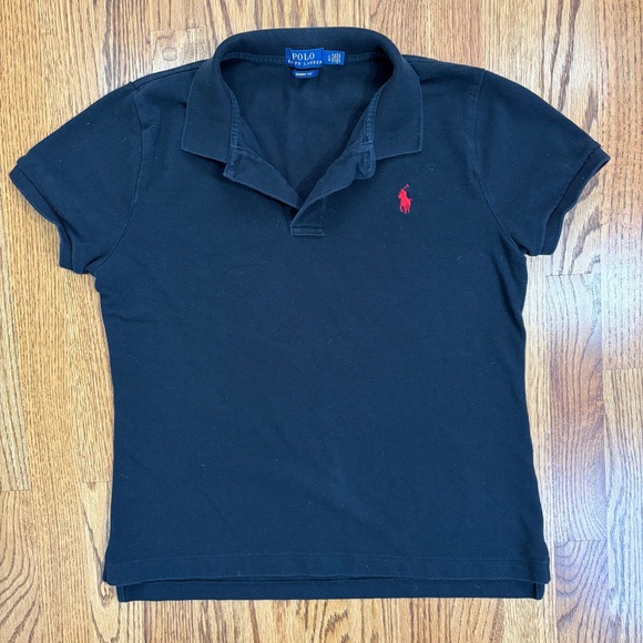 Polo Ralph Lauren Tops - Polo Ralph Lauren Skinny Fit Black Polo